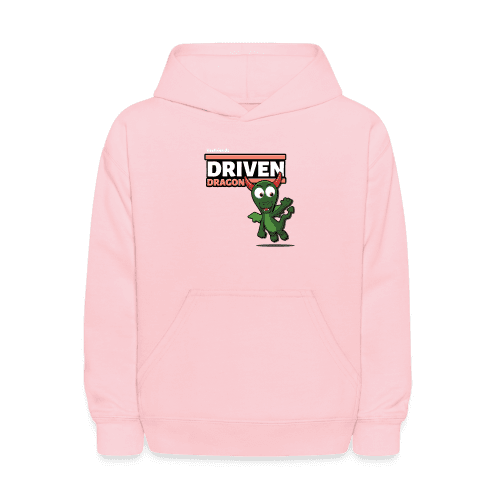 Driven Dragon Character Comfort Kids Hoodie - pink