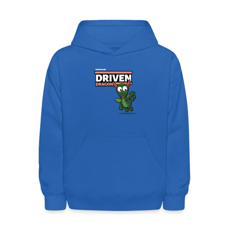 Driven Dragon Character Comfort Kids Hoodie - royal blue