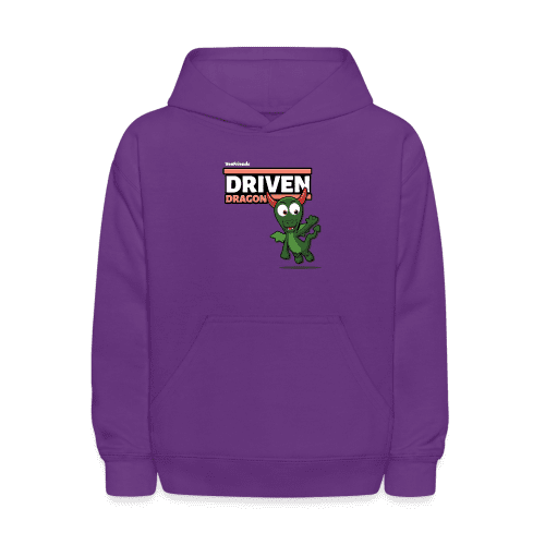 Driven Dragon Character Comfort Kids Hoodie - purple