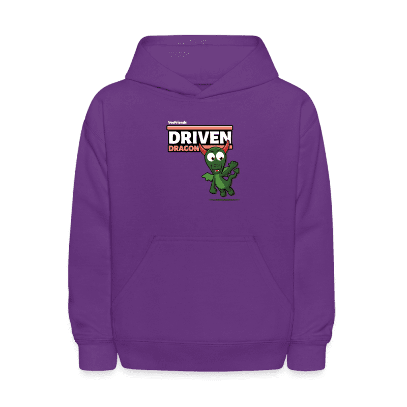 Driven Dragon Character Comfort Kids Hoodie - purple