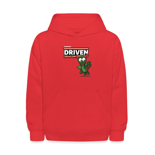 Driven Dragon Character Comfort Kids Hoodie - red