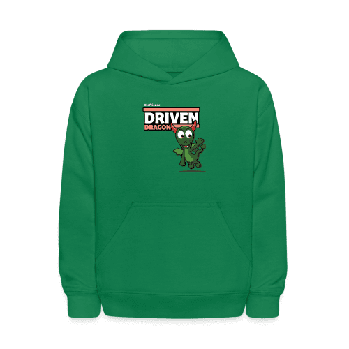 Driven Dragon Character Comfort Kids Hoodie - kelly green