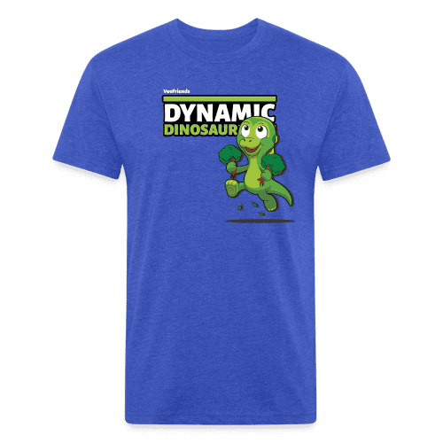 Dynamic Dinosaur Character Comfort Adult Tee - heather royal