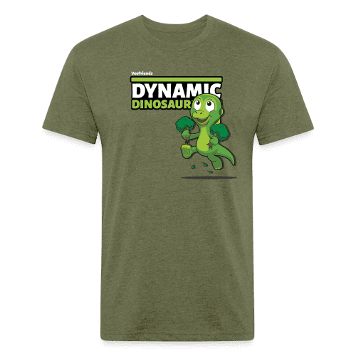 Dynamic Dinosaur Character Comfort Adult Tee - heather military green