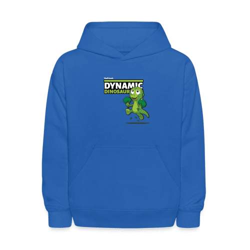 Dynamic Dinosaur Character Comfort Kids Hoodie - royal blue