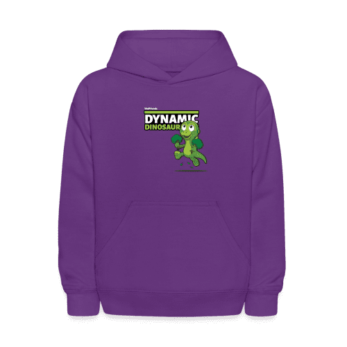 Dynamic Dinosaur Character Comfort Kids Hoodie - purple