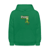 Dynamic Dinosaur Character Comfort Kids Hoodie - kelly green