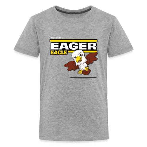 Eager Eagle Character Comfort Kids Tee - heather gray