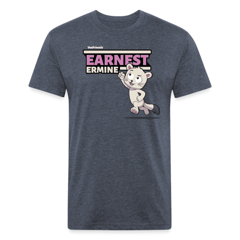 Earnest Ermine Character Comfort Adult Tee - heather navy