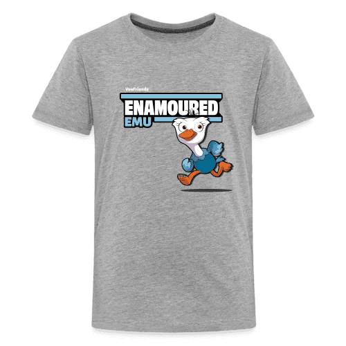 Enamoured Emu Character Comfort Kids Tee - heather gray