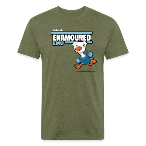 Enamoured Emu Character Comfort Adult Tee - heather military green