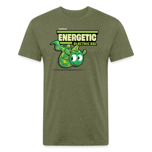 Energetic Electric Eel Character Comfort Adult Tee - heather military green