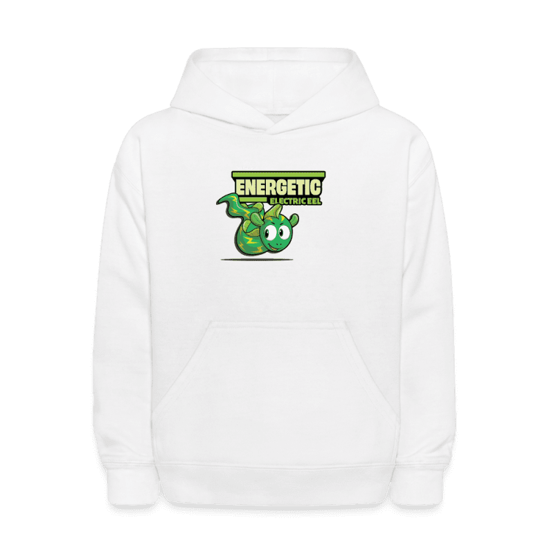 Energetic Electric Eel Character Comfort Kids Hoodie - white