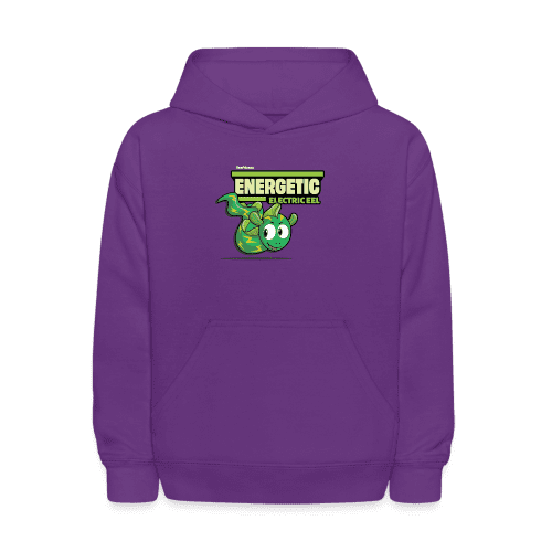 Energetic Electric Eel Character Comfort Kids Hoodie - purple