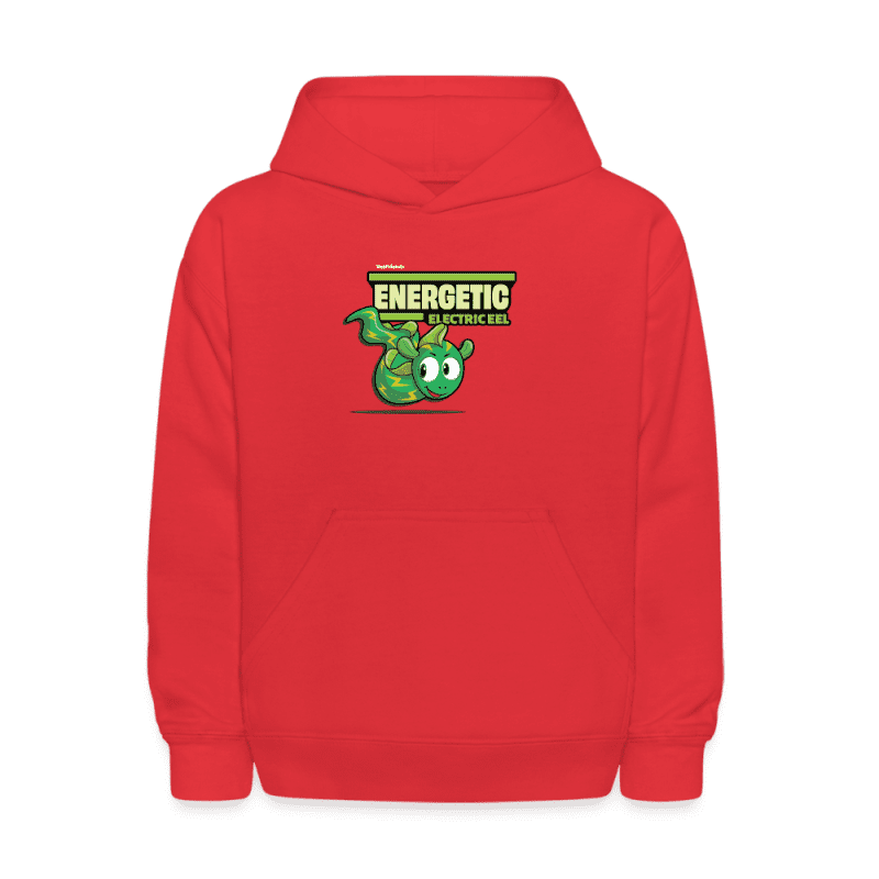 Energetic Electric Eel Character Comfort Kids Hoodie - red