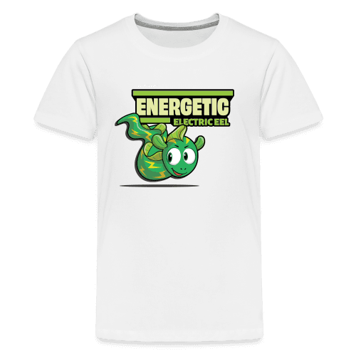 Energetic Electric Eel Character Comfort Kids Tee - white