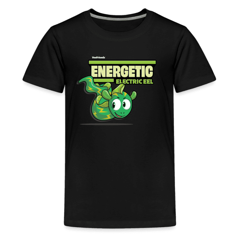 Energetic Electric Eel Character Comfort Kids Tee - black