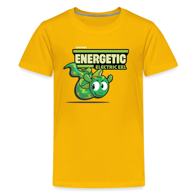 Energetic Electric Eel Character Comfort Kids Tee - sun yellow