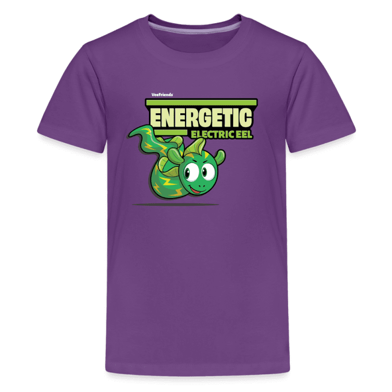 Energetic Electric Eel Character Comfort Kids Tee - purple