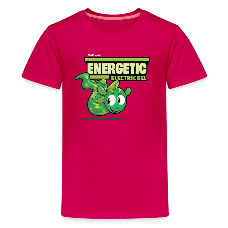 Energetic Electric Eel Character Comfort Kids Tee - dark pink