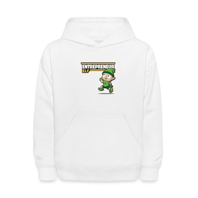 Entrepreneur Elf Character Comfort Kids Hoodie - white