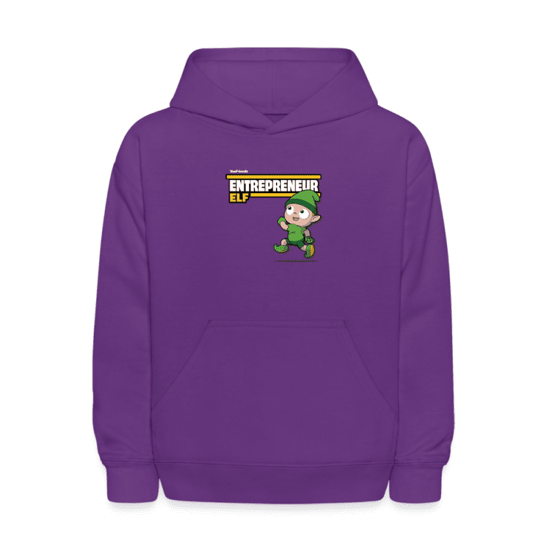 Entrepreneur Elf Character Comfort Kids Hoodie - purple