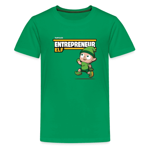 Entrepreneur Elf Character Comfort Kids Tee - kelly green