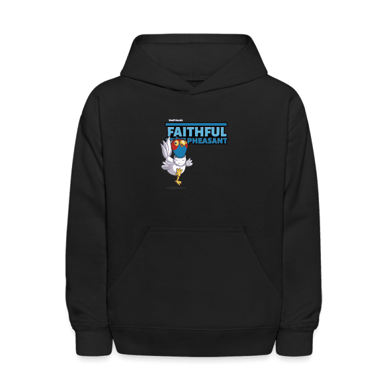 Faithful Pheasant Character Comfort Kids Hoodie - black