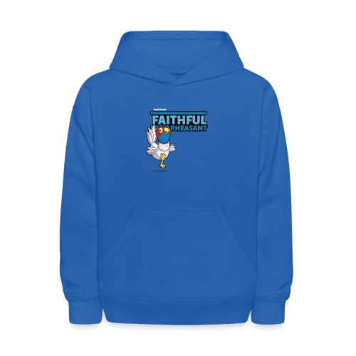 Faithful Pheasant Character Comfort Kids Hoodie - royal blue