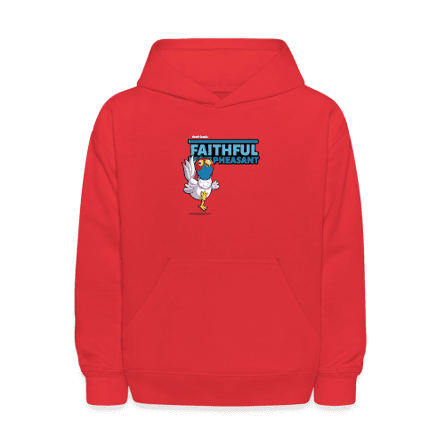 Faithful Pheasant Character Comfort Kids Hoodie - red