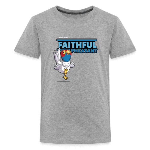 Faithful Pheasant Character Comfort Kids Tee - heather gray