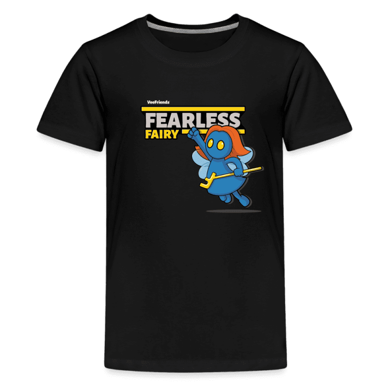 Fearless Fairy Character Comfort Kids Tee - black