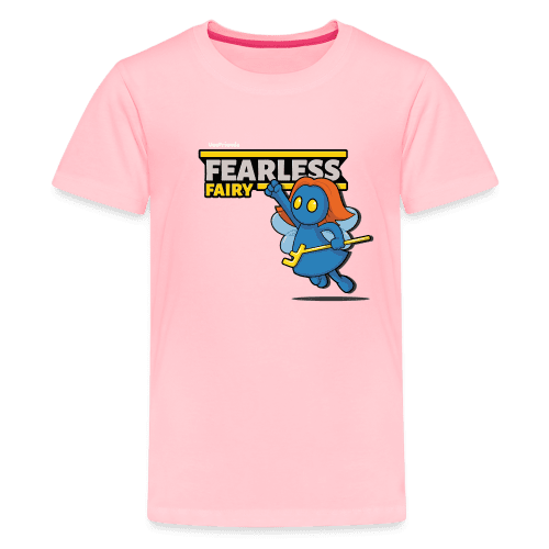 Fearless Fairy Character Comfort Kids Tee - pink