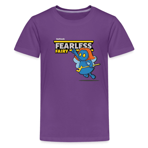 Fearless Fairy Character Comfort Kids Tee - purple