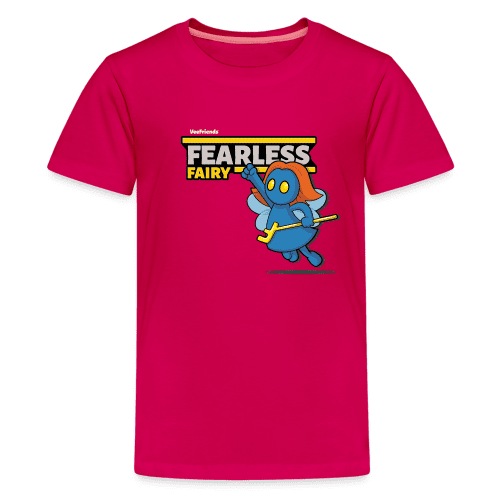 Fearless Fairy Character Comfort Kids Tee - dark pink