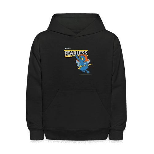 Fearless Fairy Character Comfort Kids Hoodie - black