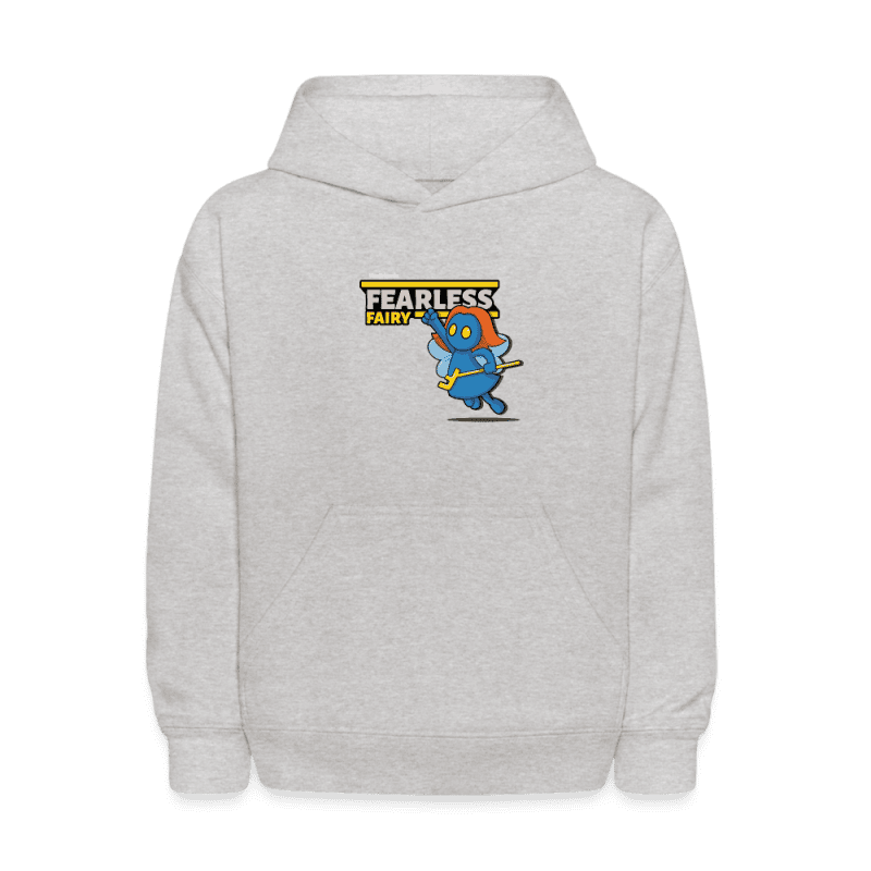 Fearless Fairy Character Comfort Kids Hoodie - heather gray