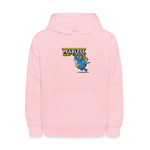 Fearless Fairy Character Comfort Kids Hoodie - pink