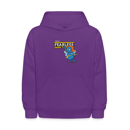 Fearless Fairy Character Comfort Kids Hoodie - purple