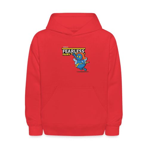 Fearless Fairy Character Comfort Kids Hoodie - red