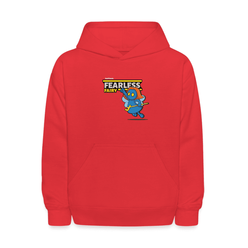 Fearless Fairy Character Comfort Kids Hoodie - red