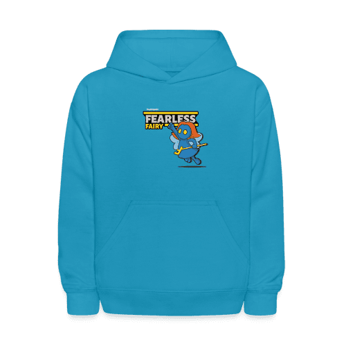 Fearless Fairy Character Comfort Kids Hoodie - turquoise