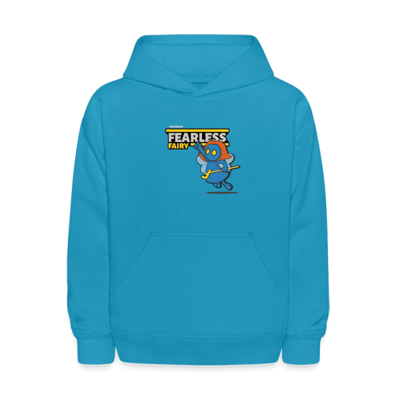 Fearless Fairy Character Comfort Kids Hoodie - turquoise