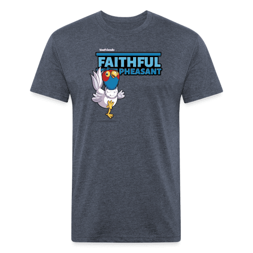 Faithful Pheasant Character Comfort Adult Tee - heather navy