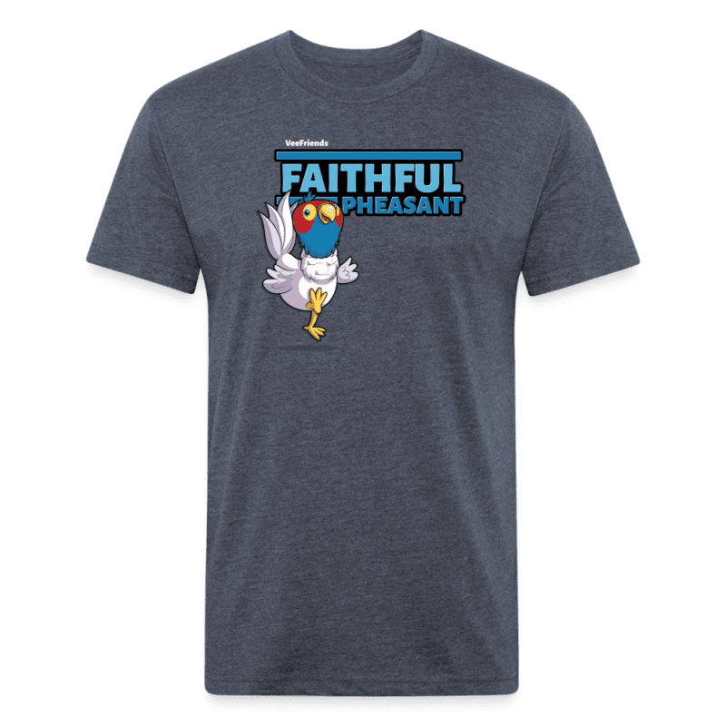 Faithful Pheasant Character Comfort Adult Tee - heather navy