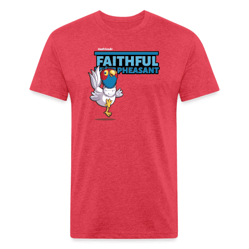 Faithful Pheasant Character Comfort Adult Tee - heather red