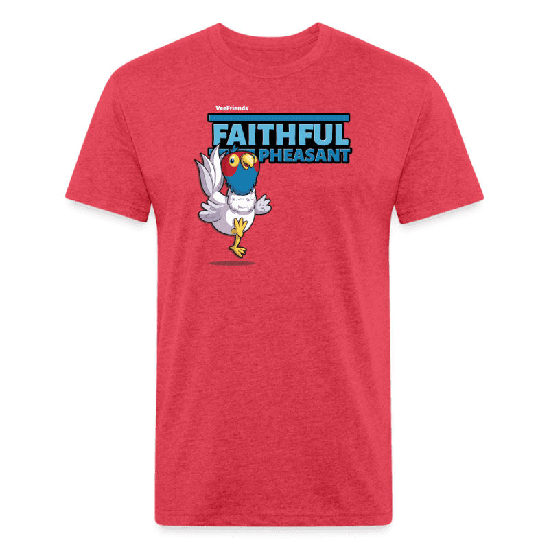 Faithful Pheasant Character Comfort Adult Tee - heather red