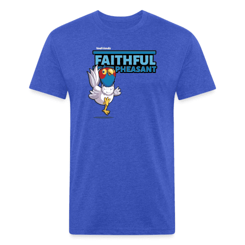 Faithful Pheasant Character Comfort Adult Tee - heather royal