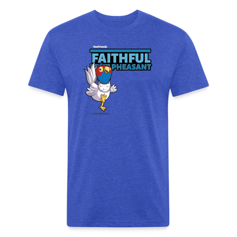 Faithful Pheasant Character Comfort Adult Tee - heather royal