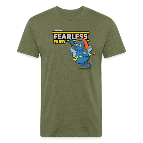 Fearless Fairy Character Comfort Adult Tee - heather military green